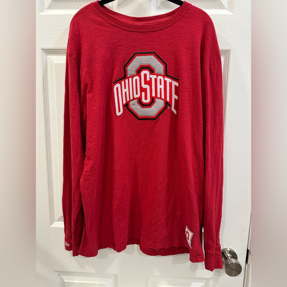 Mitchell & Nes Ohio State buckeyes Long Sleeve Shirt Men’s XXL cotton EUC